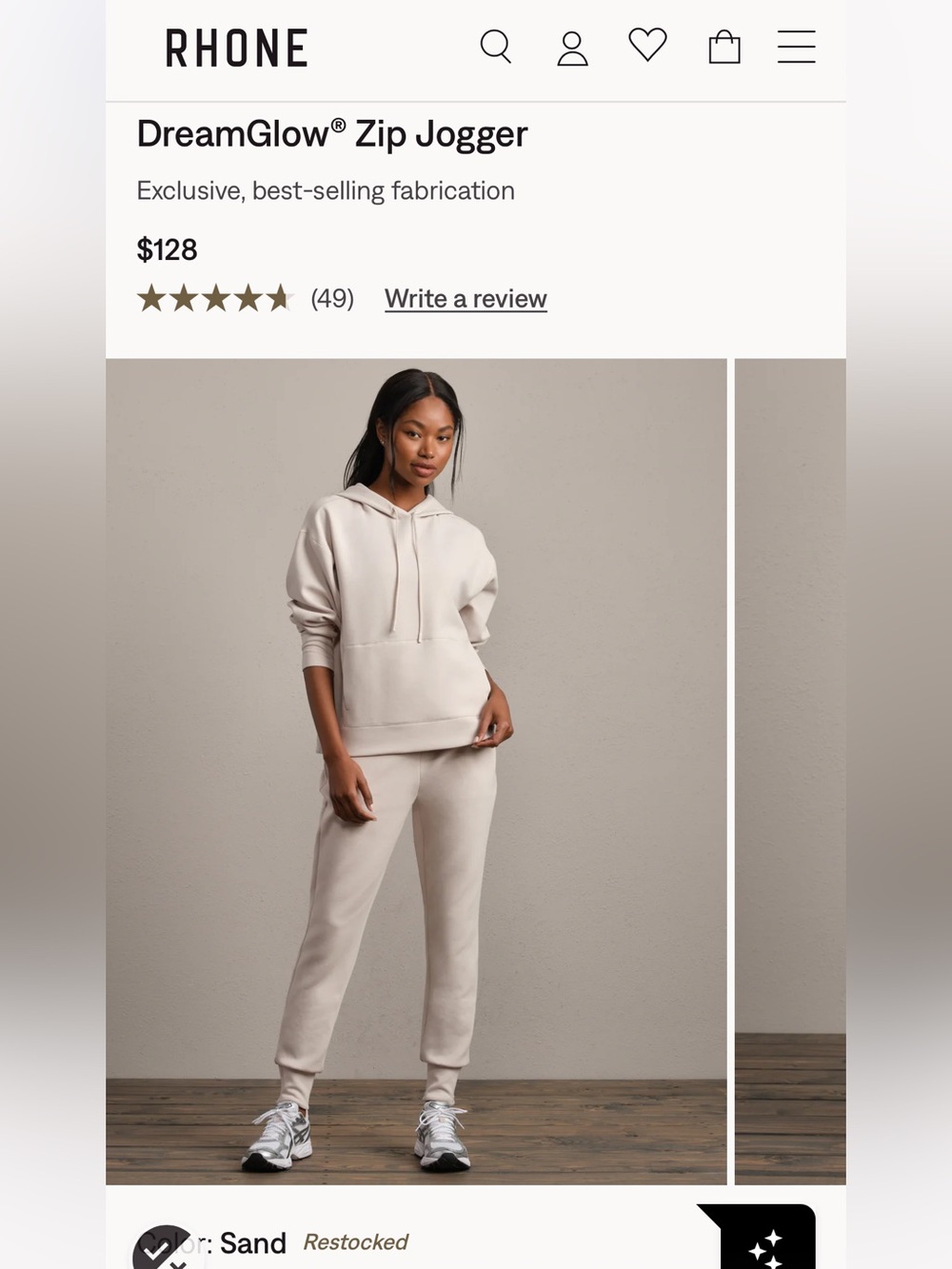 RHONE DreamGlow Zip Jogger